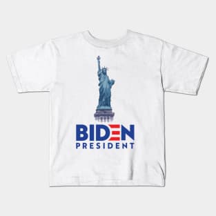 Biden Harris Statue of Liberty Kids T-Shirt